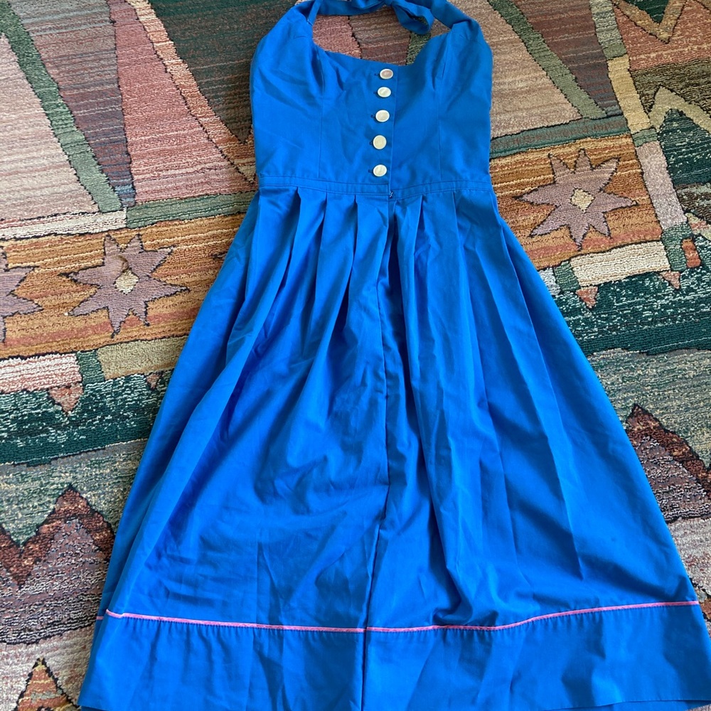Handmade Blue Halter Dress
